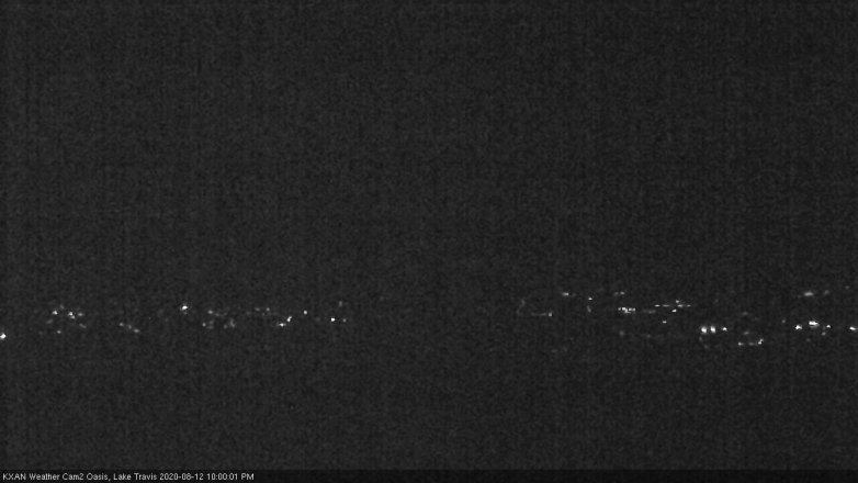 Lake Travis webcam, August 12, 2020 10:00 PM CT