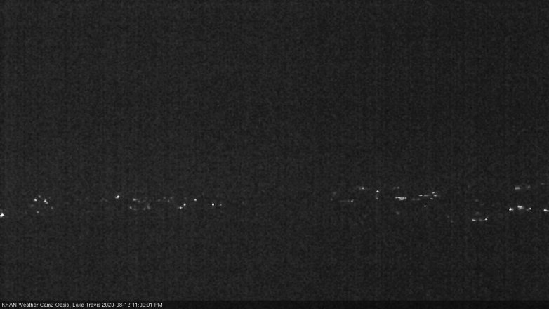Lake Travis webcam, August 12, 2020 11:00 PM CT
