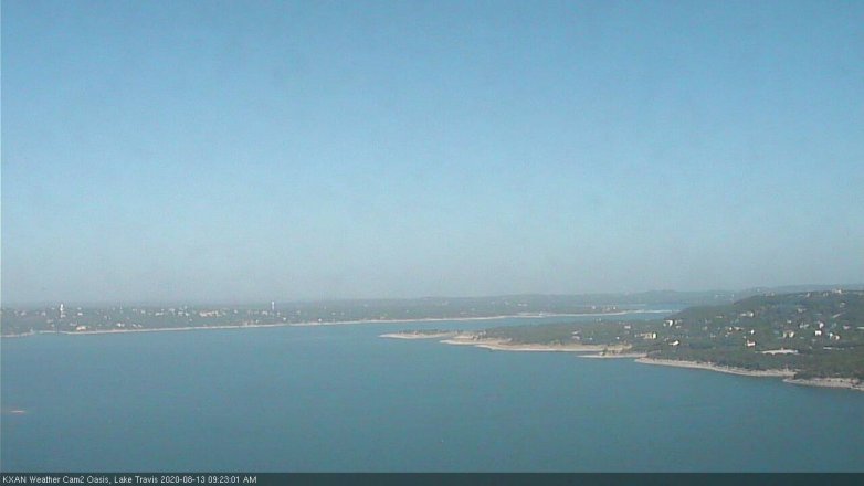 Lake Travis webcam, August 13, 2020 9:25 AM CT