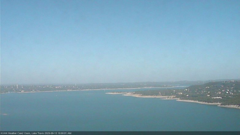Lake Travis webcam, August 13, 2020 10:00 AM CT