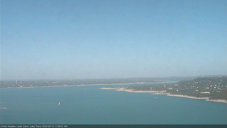 Lake Travis webcam, August 13, 2020 11:00 AM CT