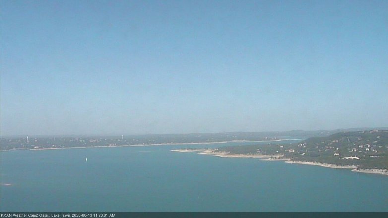Lake Travis webcam, August 13, 2020 11:25 AM CT