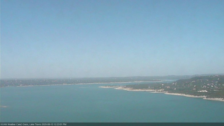 Lake Travis webcam, August 13, 2020 12:25 PM CT