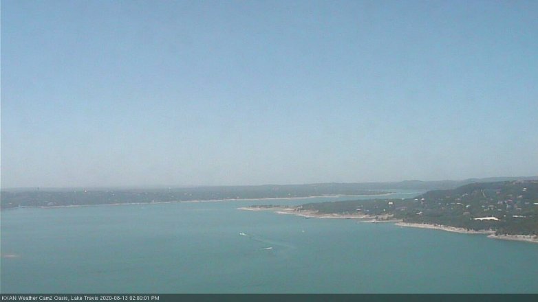 Lake Travis webcam, August 13, 2020 2:00 PM CT