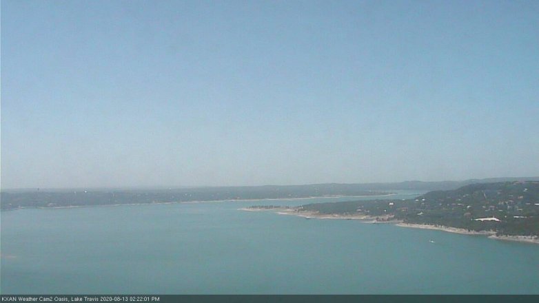 Lake Travis webcam, August 13, 2020 2:25 PM CT
