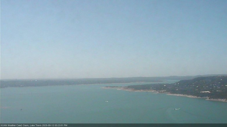 Lake Travis webcam, August 13, 2020 3:25 PM CT