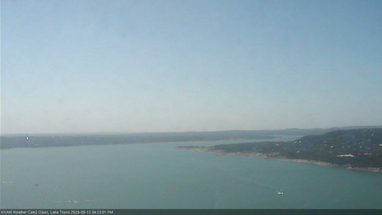 Lake Travis webcam, August 13, 2020 4:25 PM CT