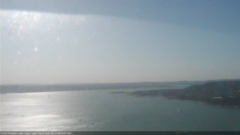 Lake Travis webcam, August 13, 2020 5:25 PM CT