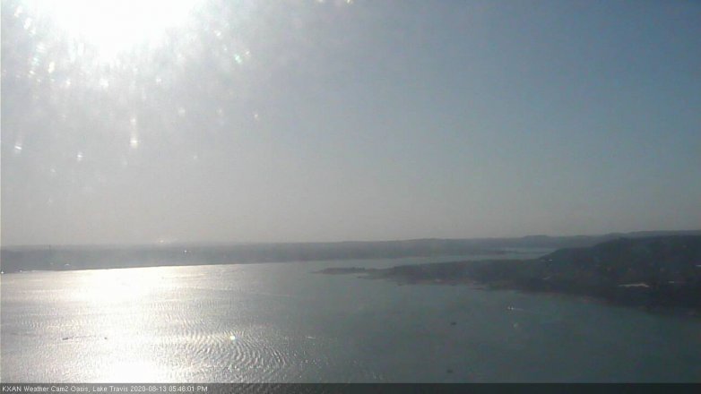 Lake Travis webcam, August 13, 2020 5:45 PM CT