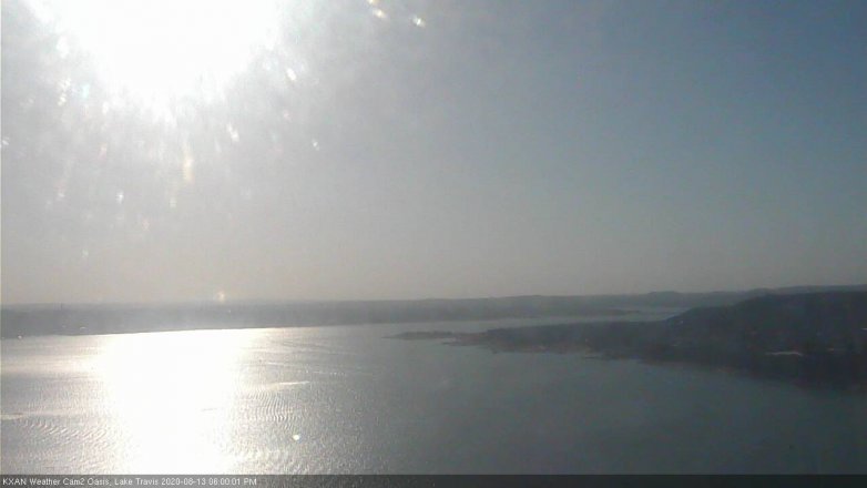 Lake Travis webcam, August 13, 2020 6:00 PM CT