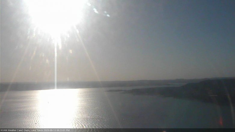Lake Travis webcam, August 13, 2020 6:25 PM CT
