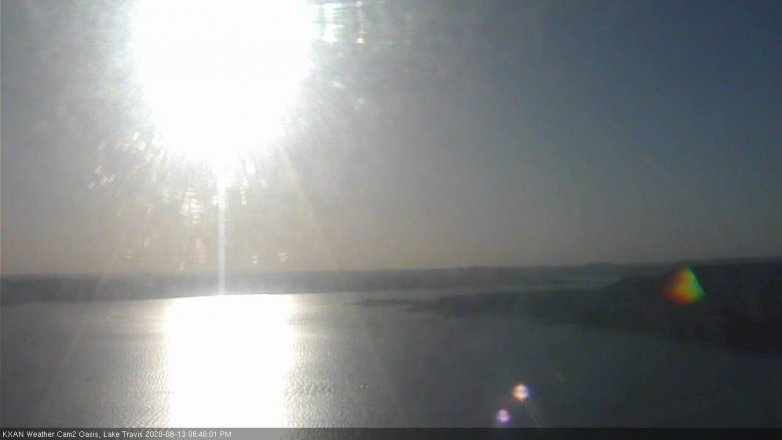 Lake Travis webcam, August 13, 2020 6:45 PM CT