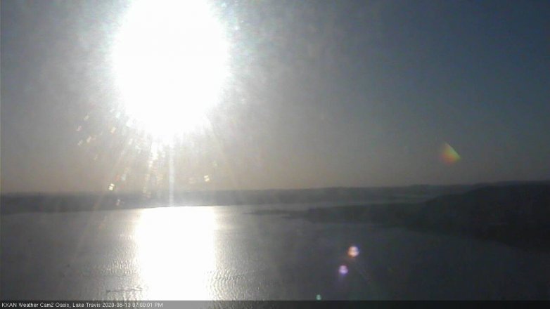 Lake Travis webcam, August 13, 2020 7:00 PM CT
