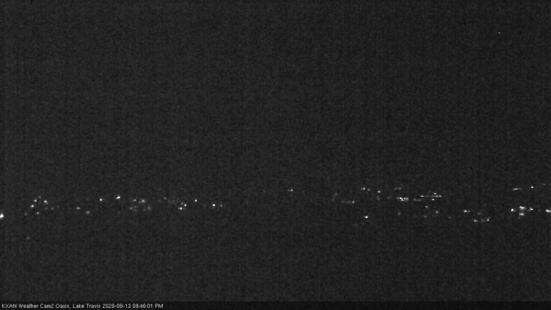 Lake Travis webcam, August 13, 2020 9:45 PM CT