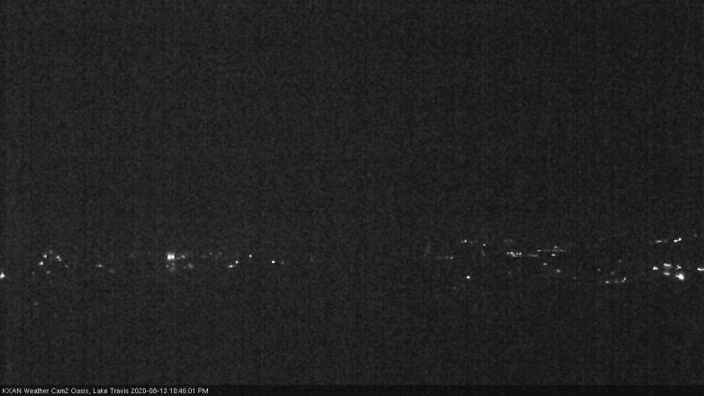 Lake Travis webcam, August 13, 2020 10:45 PM CT