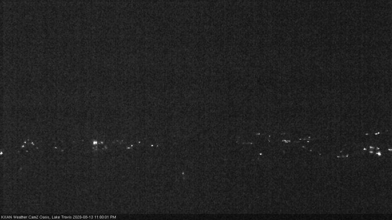 Lake Travis webcam, August 13, 2020 11:00 PM CT