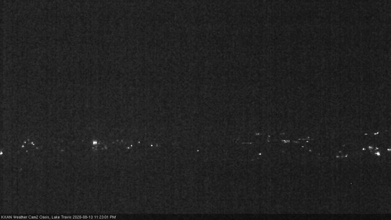 Lake Travis webcam, August 13, 2020 11:25 PM CT
