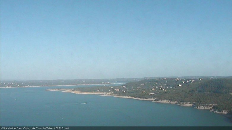 Lake Travis webcam, August 14, 2020 9:25 AM CT