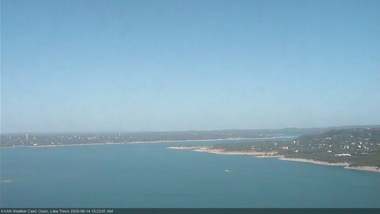 Lake Travis webcam, August 14, 2020 10:25 AM CT