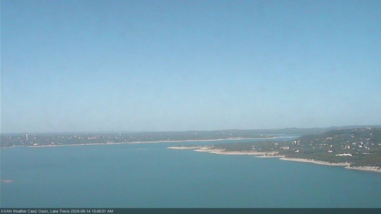 Lake Travis webcam, August 14, 2020 10:45 AM CT