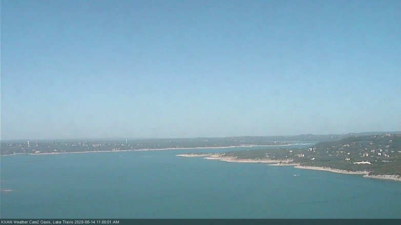 Lake Travis webcam, August 14, 2020 11:00 AM CT