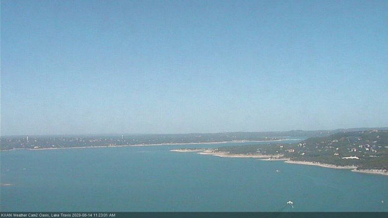 Lake Travis webcam, August 14, 2020 11:25 AM CT