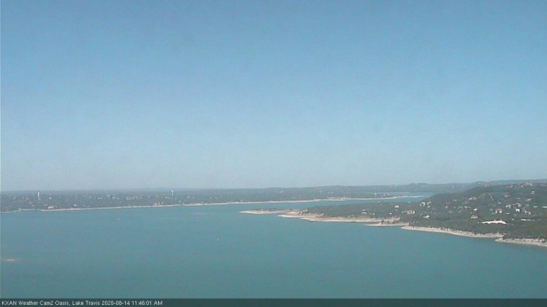 Lake Travis webcam, August 14, 2020 11:45 AM CT