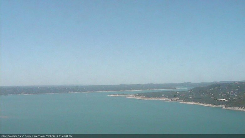 Lake Travis webcam, August 14, 2020 1:45 PM CT