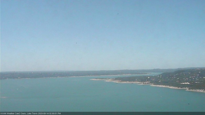 Lake Travis webcam, August 14, 2020 2:00 PM CT