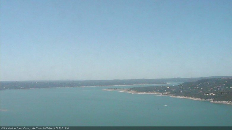 Lake Travis webcam, August 14, 2020 2:25 PM CT