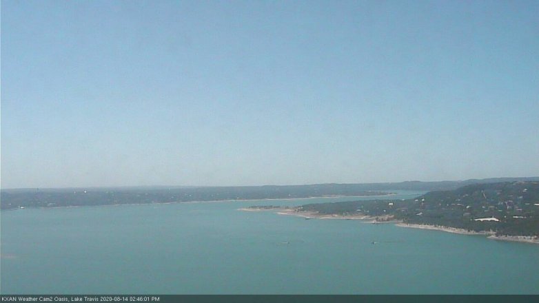 Lake Travis webcam, August 14, 2020 2:45 PM CT