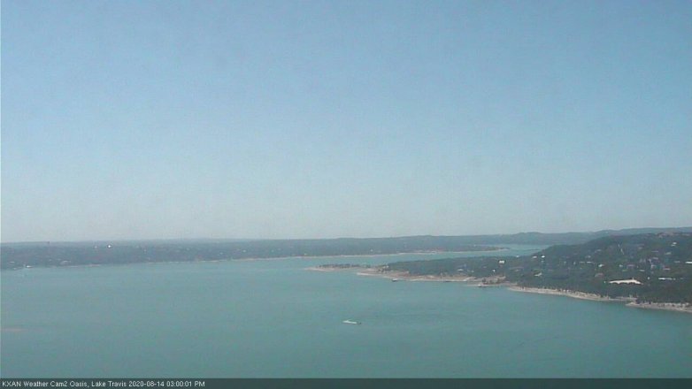Lake Travis webcam, August 14, 2020 3:00 PM CT