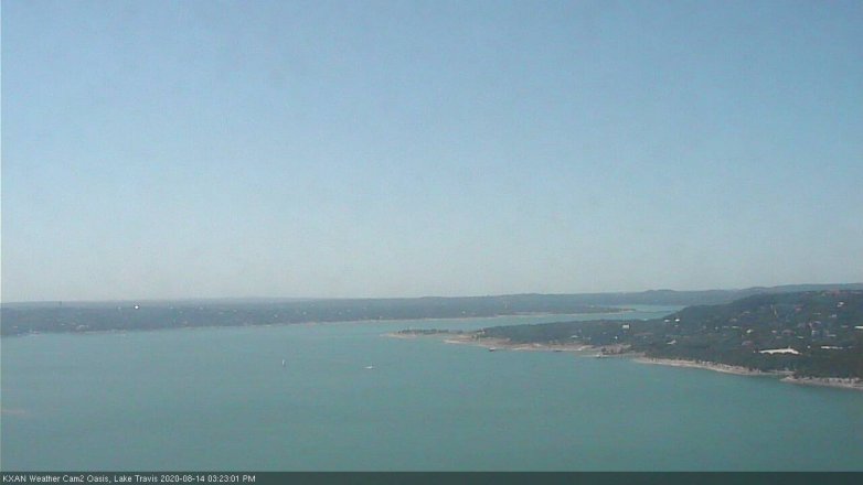 Lake Travis webcam, August 14, 2020 3:25 PM CT