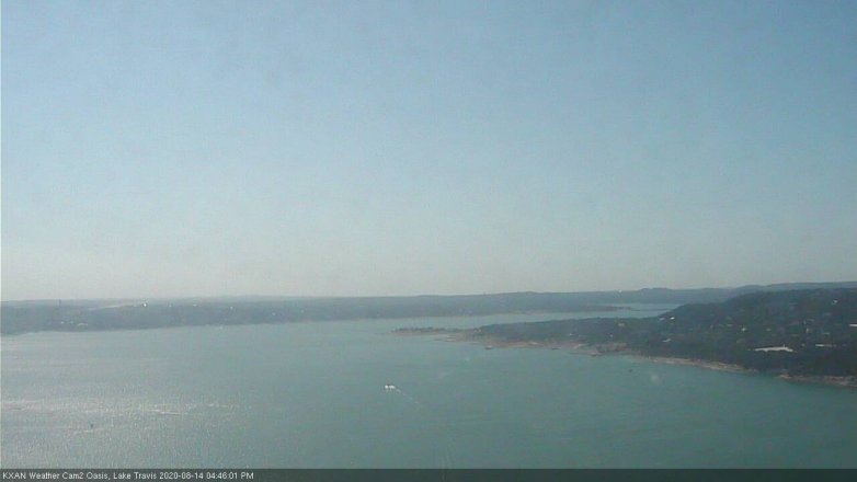 Lake Travis webcam, August 14, 2020 4:45 PM CT