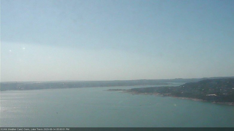 Lake Travis webcam, August 14, 2020 5:00 PM CT