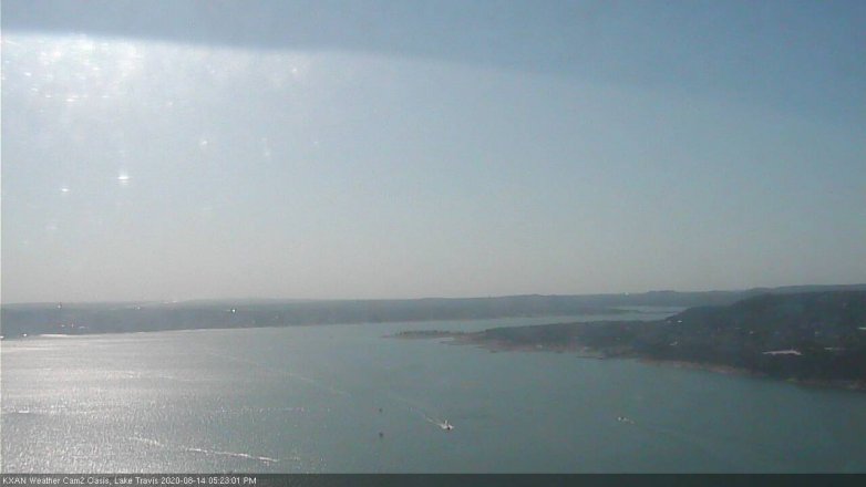 Lake Travis webcam, August 14, 2020 5:25 PM CT