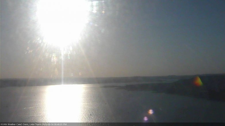 Lake Travis webcam, August 14, 2020 6:45 PM CT