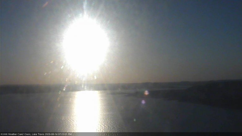 Lake Travis webcam, August 14, 2020 7:25 PM CT