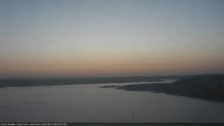 Lake Travis webcam, August 14, 2020 8:25 PM CT