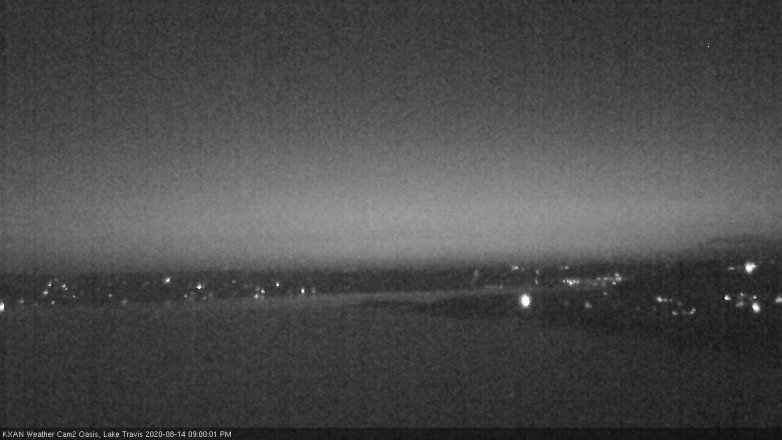 Lake Travis webcam, August 14, 2020 9:00 PM CT