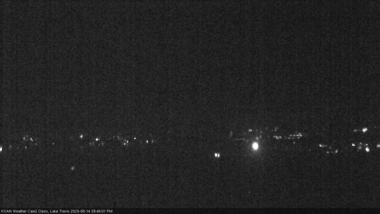 Lake Travis webcam, August 14, 2020 9:45 PM CT