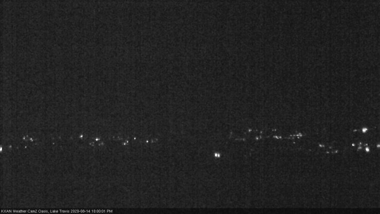 Lake Travis webcam, August 14, 2020 10:00 PM CT
