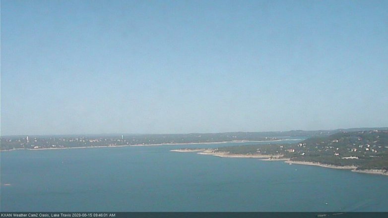 Lake Travis webcam, August 15, 2020 9:45 AM CT