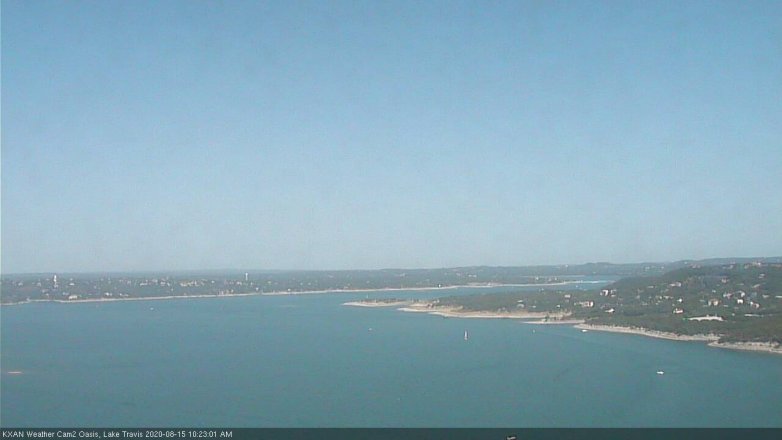 Lake Travis webcam, August 15, 2020 10:25 AM CT