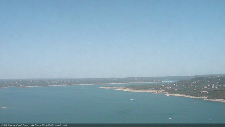 Lake Travis webcam, August 15, 2020 10:45 AM CT