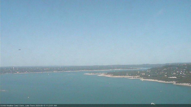 Lake Travis webcam, August 15, 2020 11:25 AM CT