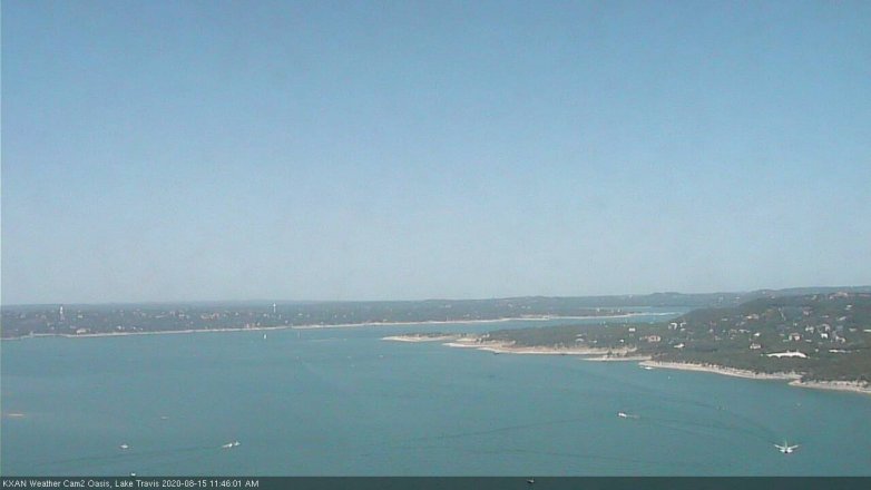 Lake Travis webcam, August 15, 2020 11:45 AM CT