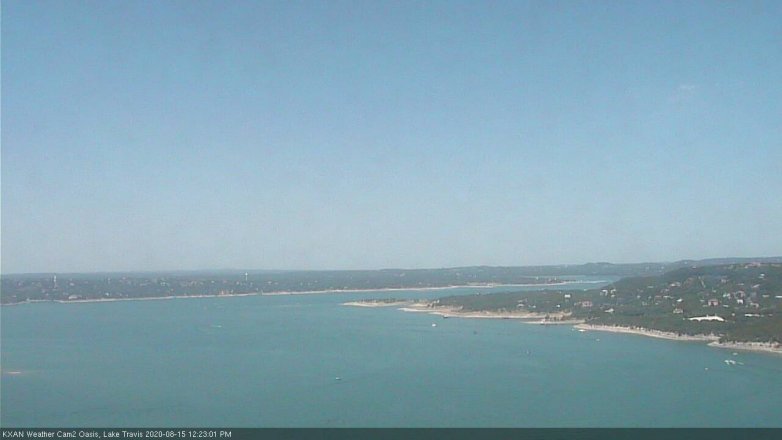 Lake Travis webcam, August 15, 2020 12:25 PM CT
