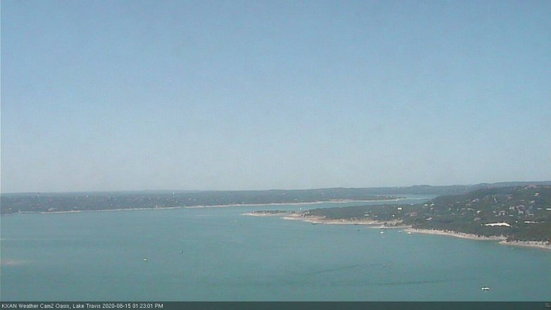 Lake Travis webcam, August 15, 2020 1:25 PM CT
