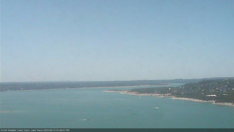 Lake Travis webcam, August 15, 2020 1:45 PM CT